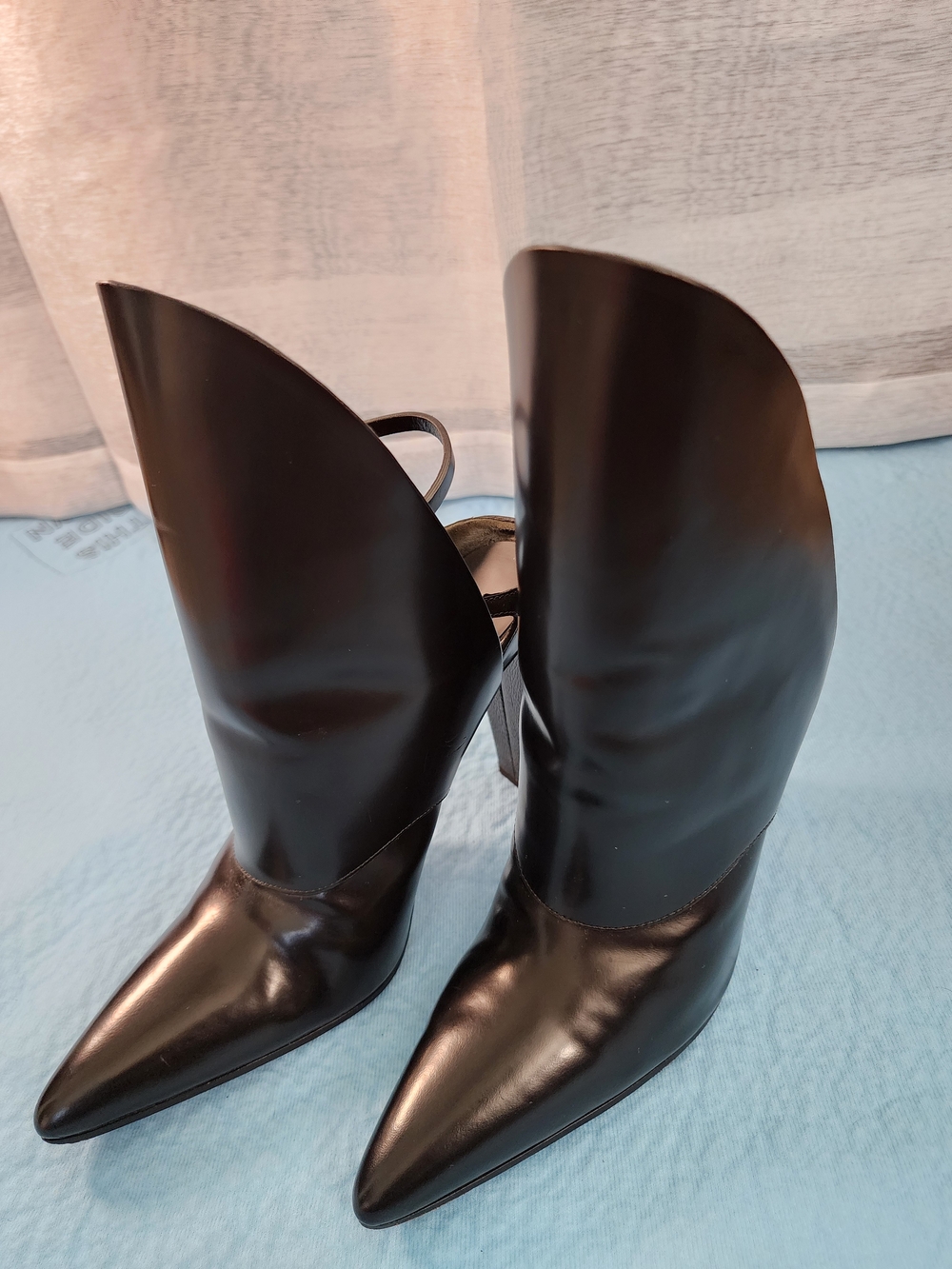 Alexander Wang Black Pointed-Toe High Heel Western Boots